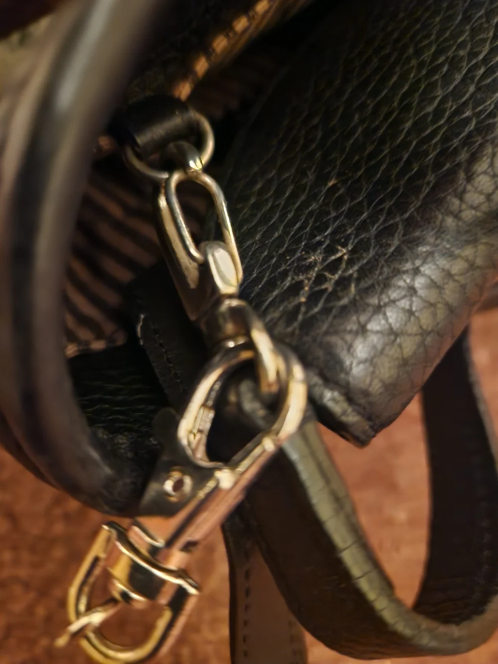 Brighten Black Women's Satchel Handbag with Heart Charm
